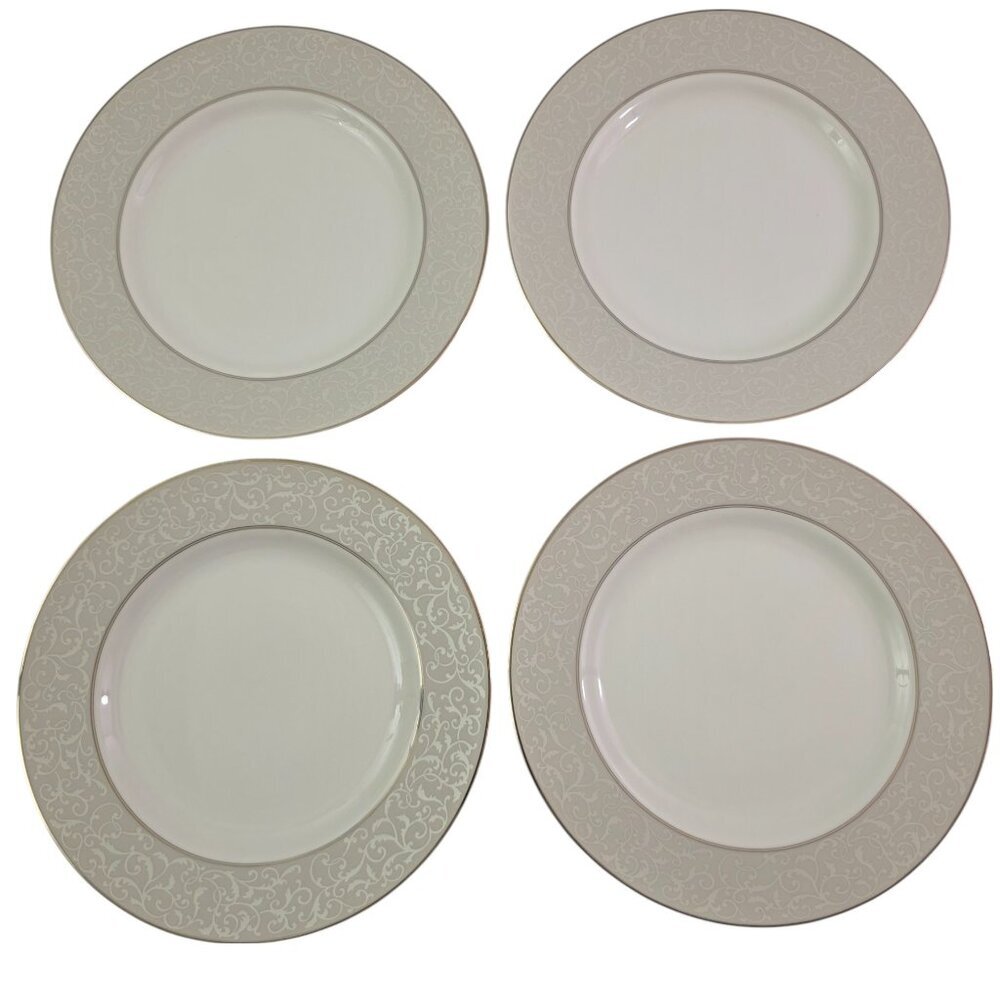 Mikasa PARCHMENT L3438 Fine China 8 ¼” Salad Luncheon Plates – Set of 4